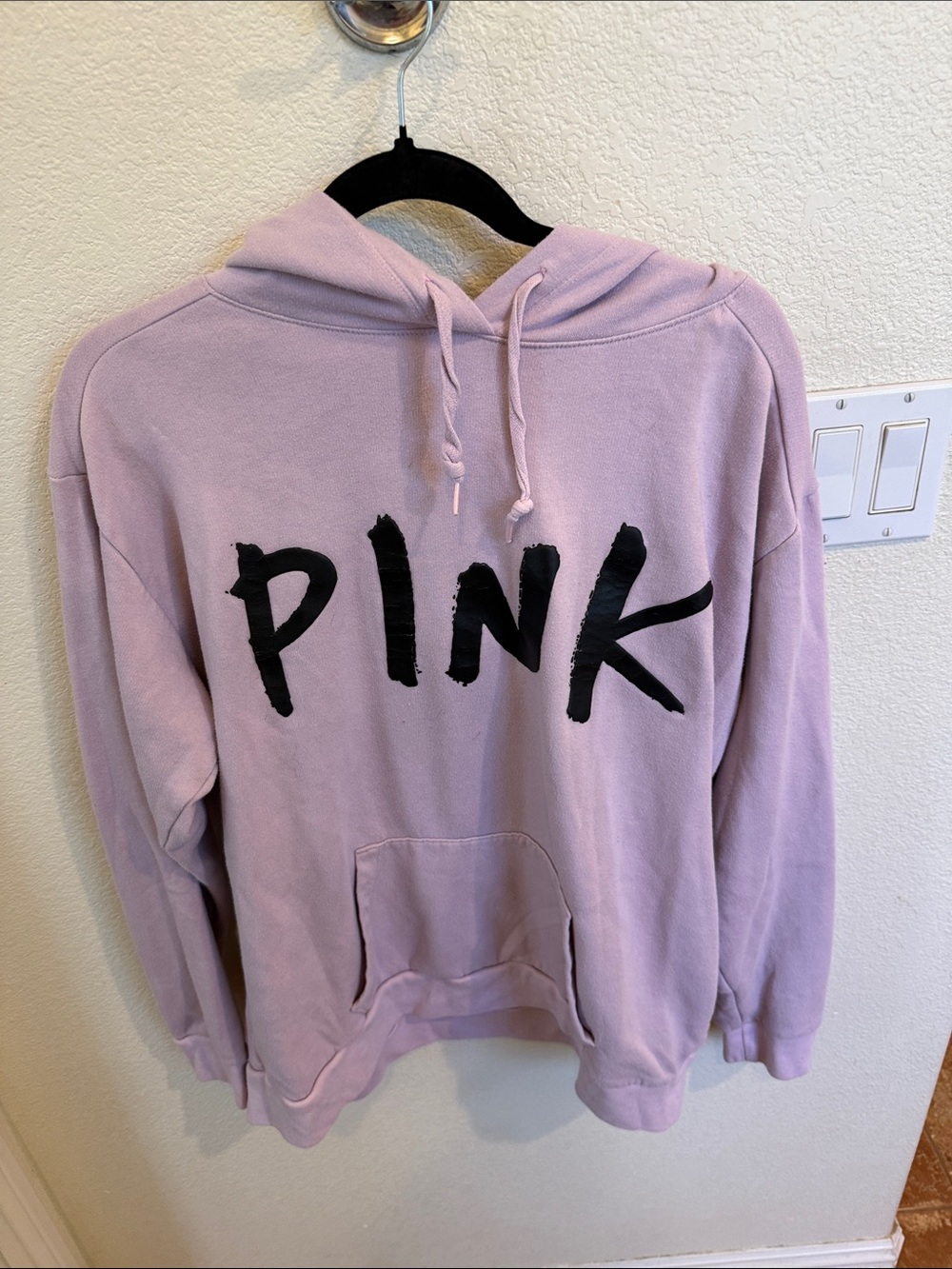 PINK Victoria's Secret Lavender Hoodie with Black Logo